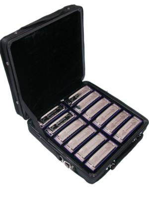 12 Pieces Harmonicas with Case