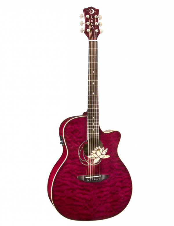 Luna Flora Lotus Acoustic Electric Guitar