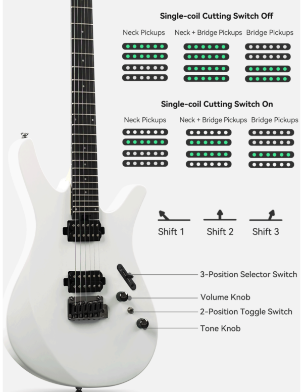 Divitone MF Studio C Electric Guitar in Grey - Image 5