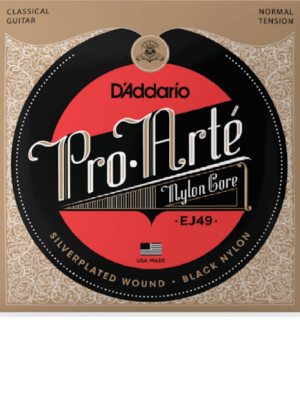 D’Addario EJ49 Black nylon Flamenco - Normal tension