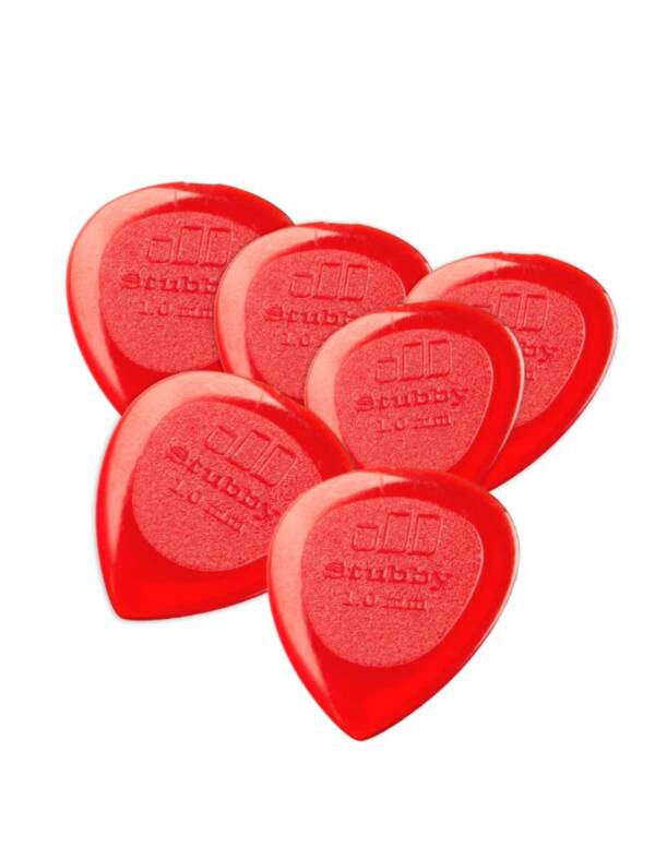 Dunlop 474P100 Stubby Jazz Guitar Picks 1.0mm 6-pack - Image 2